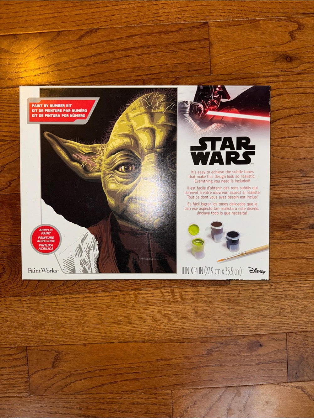 Star Wars Yoda Paint-by-Number Kit – green, black, brown